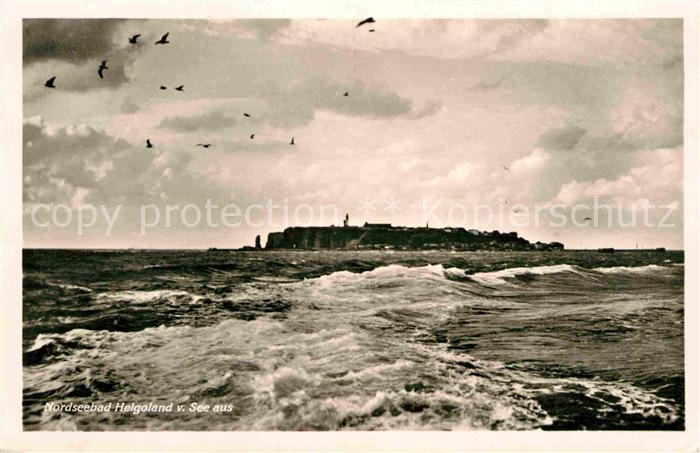 HELGOLAND Insel Schleswig-Holstein Ansicht von der Nordsee aus