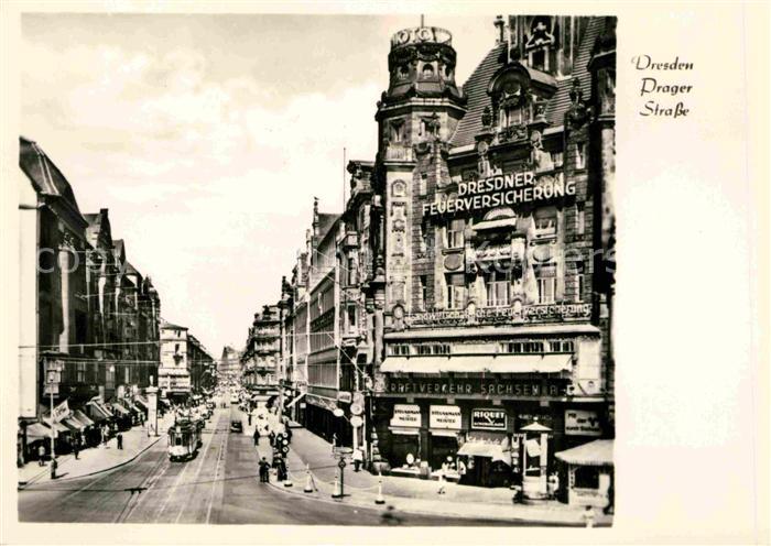 DRESDEN Elbe Prager Strasse vor der Zerstoerung 1945