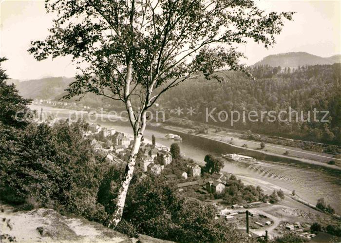 Bad Schandau Blick ueber die Elbe