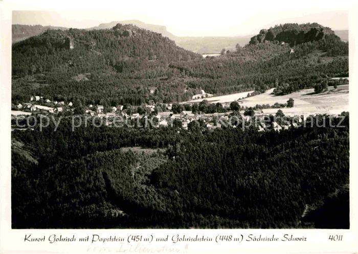 Gohrisch mit Papststein und Gohrischstein Elbsandsteingebirge