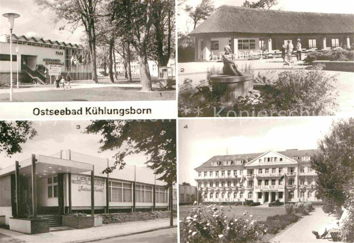 Kuehlungsborn Ostseebad FDGB Meerwasserschwimmhalle Konzertgarten FDGB Urlauberr