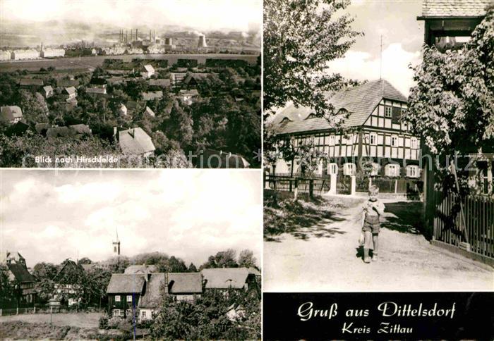 Dittelsdorf Blick nach Hirschfeld Ortspartie Kleiner Junge
