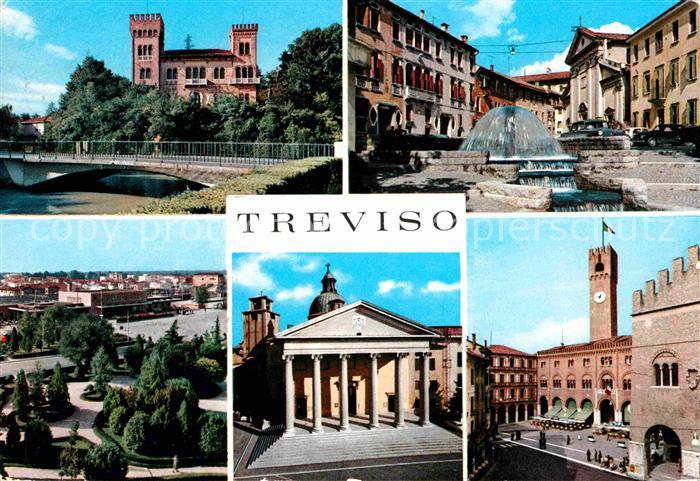 Treviso Ponte Garibaldi Fontana Duomo Piazza del Signori Castello