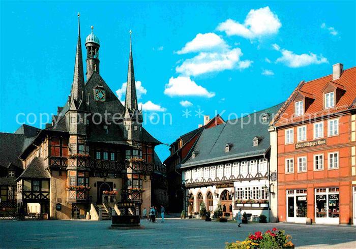 Wernigerode Harz Marktplatz Rathaus Marktbrunnen Hotel Gotisches Haus