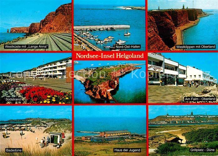 HELGOLAND Insel Schleswig-Holstein Westkueste Lange Anne Nord Ost Hafen Klippen
