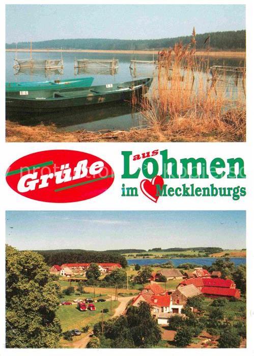 Lohmen Guestrow Reusen im Lohmener See Dorfansicht Mecklenburgische Seenplatte