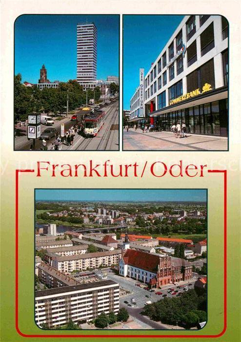 Frankfurt Oder Einkaufszentrum am Oderturm Hochhaus Rathaus Stadtbruecke