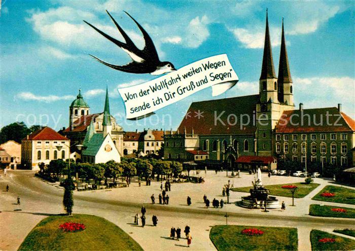 Altoetting Kapellplatz Gnadenkapelle Kirche Briefschwalbe Wallfahrtsort