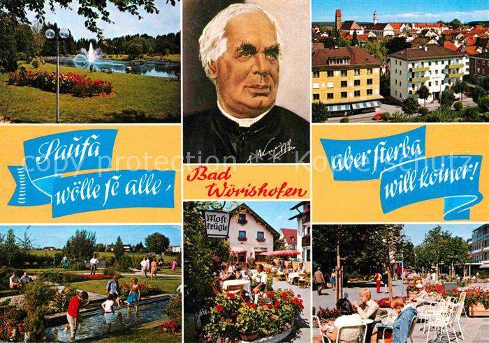 Bad Woerishofen Pfarrer Kneipp Portrait Wassertreten Strassencafes Kurort