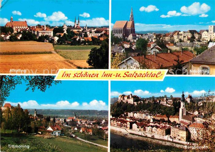 Altoetting und Umgebung Trittmoning Burghausen Staedte im Inntal und Salzachtal