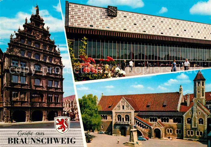 BRAUNSCHWEIG  CITY Gewandhaus Neuer Bahnhof Burgplatz Denkmal