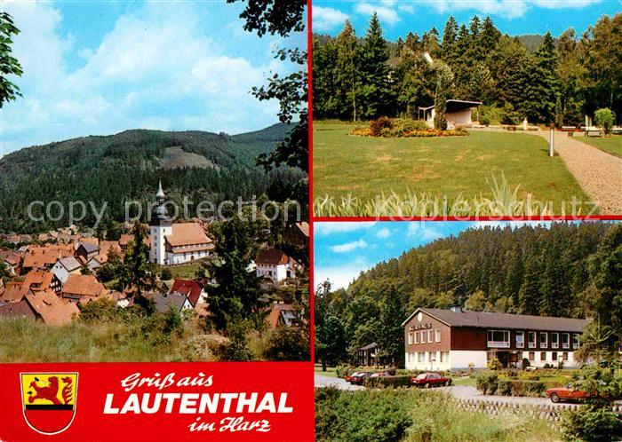 Lautenthal Harz Ortsansicht mit Kirche Kurpark Kurhaus