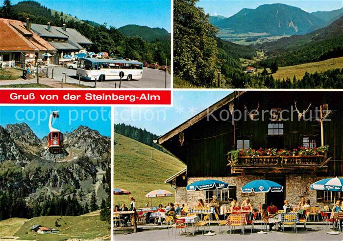 Ruhpolding Bayern Steinbergalm Berggaststaette Bergbahn Alpenpanorama