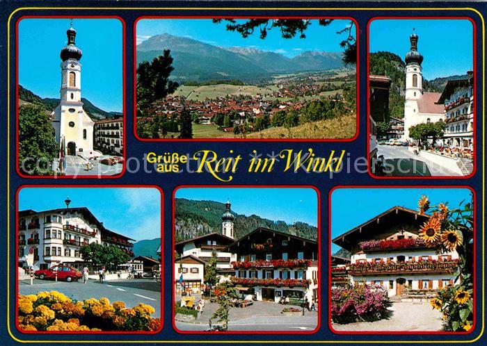 Reit Winkl Ortsansichten Kirche Luftkurort Wintersportplatz Bayerische Alpen