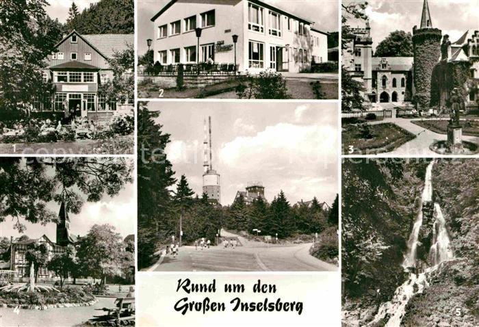 Grosser Inselsberg und Umgebung Tabarz Massemuehle Fischbach FDGB Erholungsheim