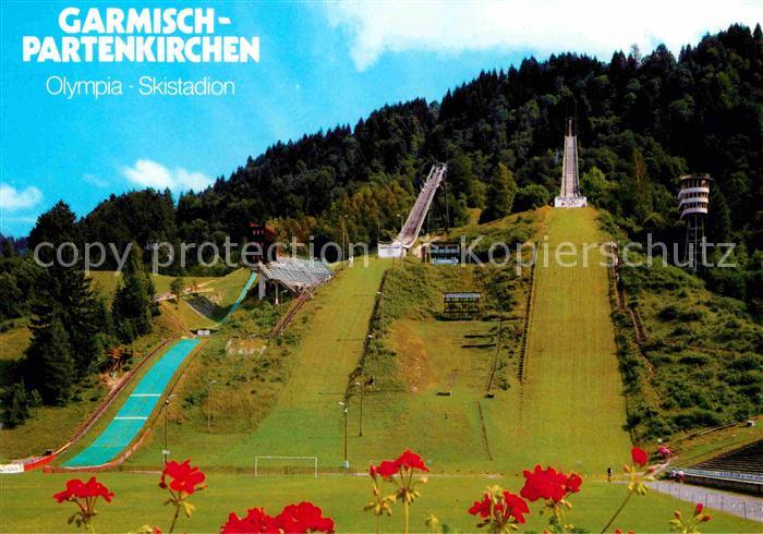 GARMISCH-PARTENKIRCHEN Bayern Olympia Skistadion Skisprungschanzen Huber Karte N