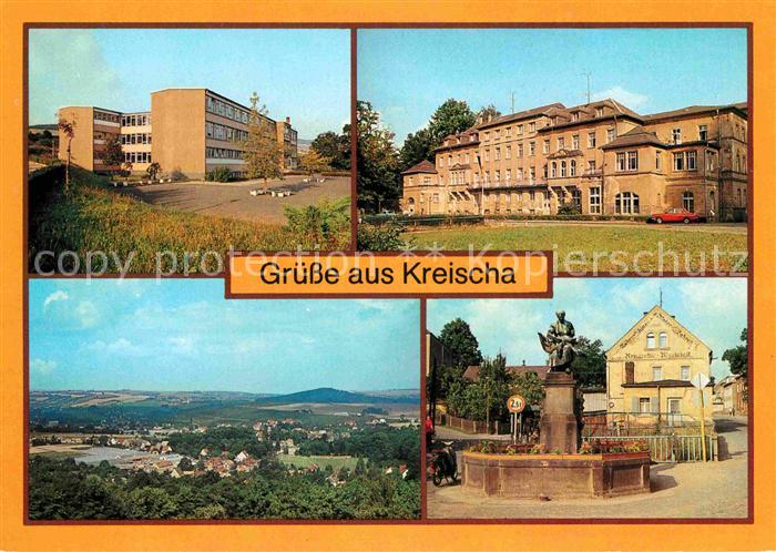 Kreischa Polytechnische Oberschule Krankenhaus uebersicht Gaenselieselbrunnen