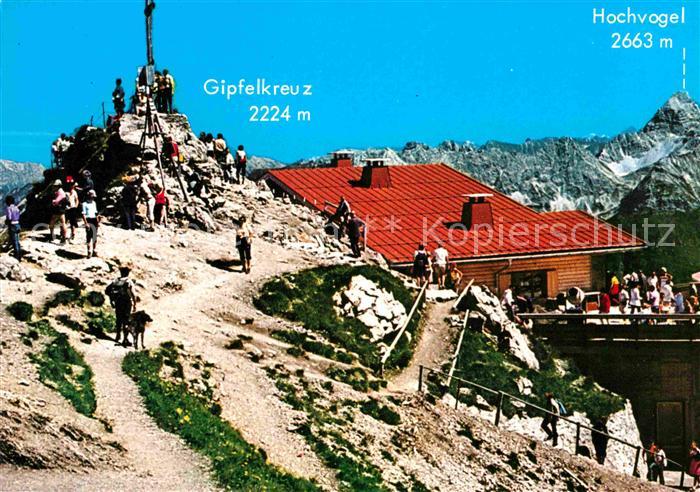 Oberstdorf Nebelhorn Gipfelkreuz Berggaststaette Hochvogel Allgaeuer Alpen