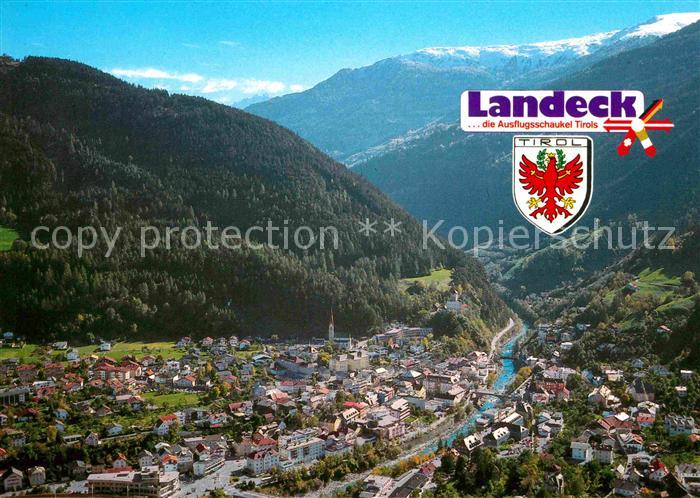 Landeck Tirol Panorama Oberes Inntal Alpen Fliegeraufnahme
