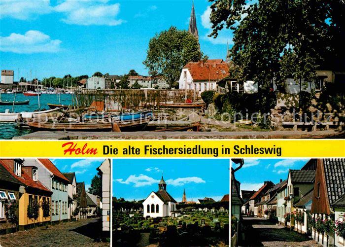 Schleswig Schlei Alte Fischersiedlung Kirche Hafen