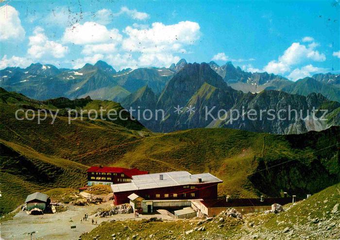 Nebelhorn Bergstation mit Hornbachkette Alpenpanorama