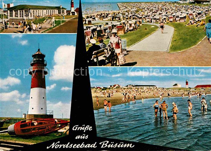 Buesum Nordseebad Leuchtturm Gaststaette Strand