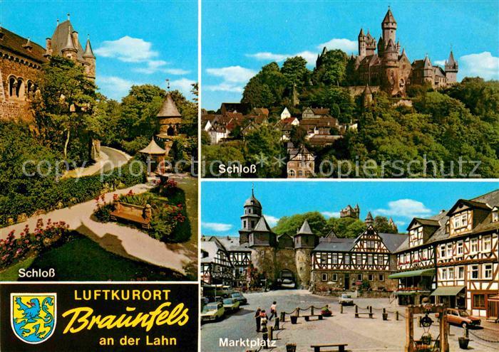 Braunfels Schloss Marktplatz Fachwerkhaeuser