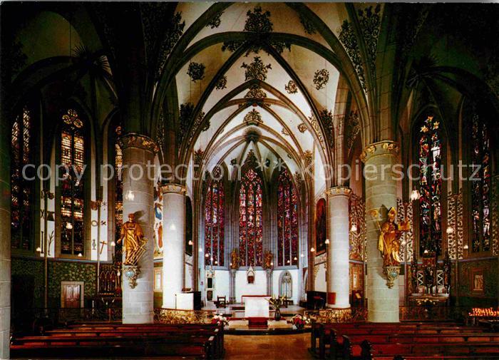 Ahrweiler Ahr St Laurentius Pfarrkirche fruehgotische Hallenkirche Innenansicht
