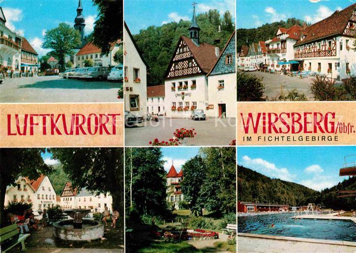 Wirsberg Kulmbach Bayern Teilansichten Park Brunnen Freibad