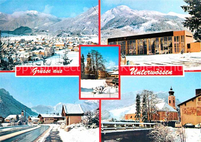 Unterwoessen Teilansichten Luftkurort Wintersportplatz Hallenbad Kirche Alpenpan