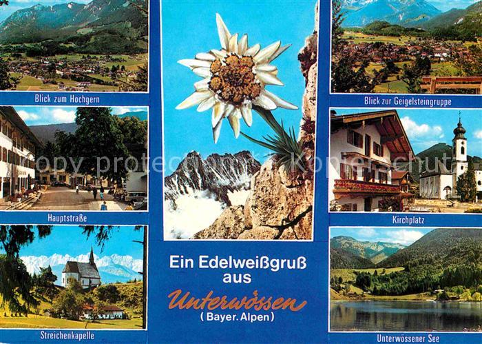 Unterwoessen Panorama Hochgern Bayerische Alpen Hauptstrasse Kapelle Geigelstein