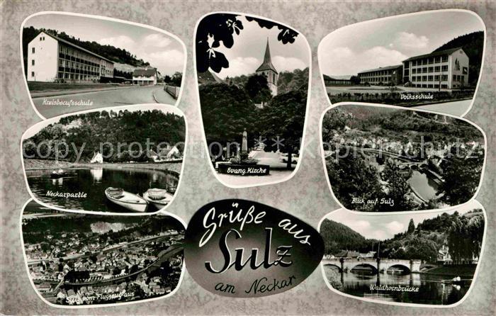 Sulz Neckar Kreisberufsschule Waldhornbruecke Volksschule evangelische Kirche