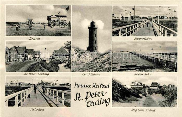 St Peter-Ording Leuchtturm Strand Seebruecke