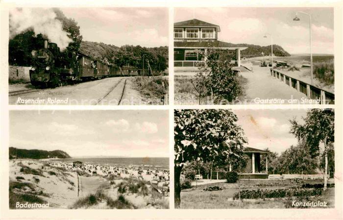 Baabe Ostseebad Ruegen Gaststaette am Strand Konzertplatz Radender Roland