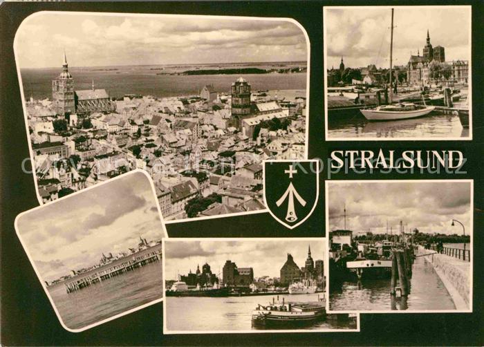 Stralsund Mecklenburg Vorpommern Kanal Hafen Boot