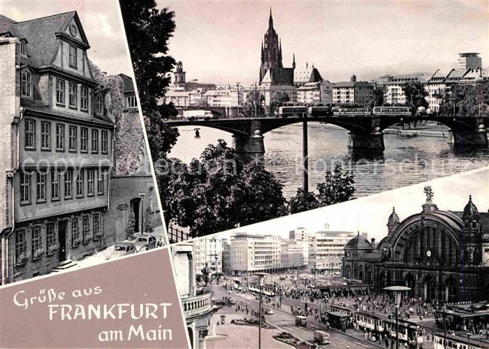 Frankfurt Main Hauptbahnhof Goethe-Haus Mainufer