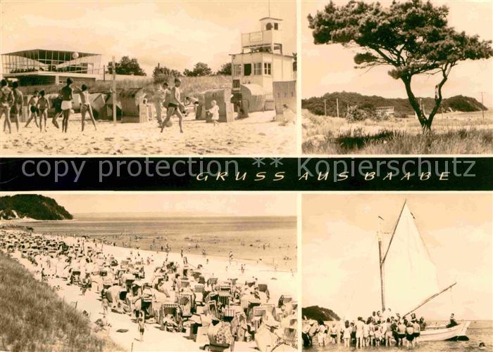 Baabe Ostseebad Ruegen Strand Segelboot