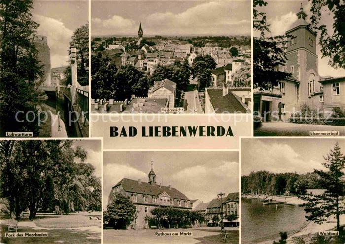 Bad Liebenwerda Eisenmoorbad Rathaus Markt Lubwartturm