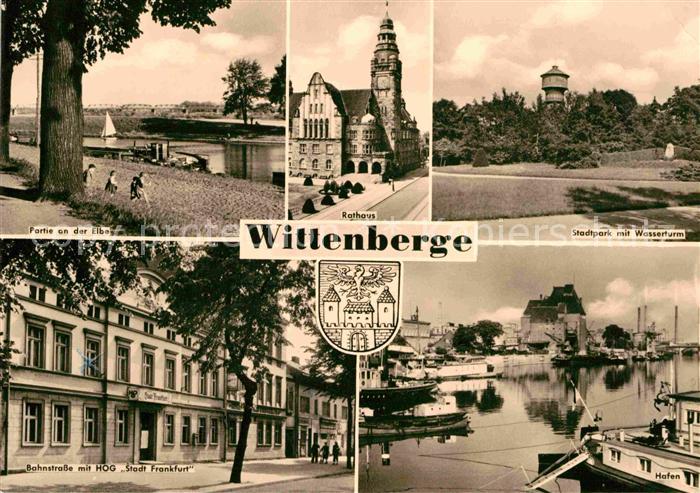 Wittenberge Prignitz Rathaus Bahnstrasse HOG Stadt Frankfurt Hafen Wasserturm