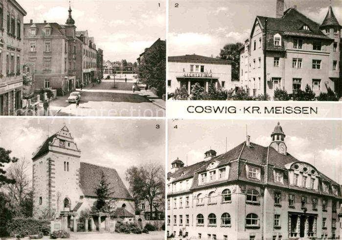 Coswig Sachsen Bahnhofstrasse Friederich-Engels-Platz Kirche