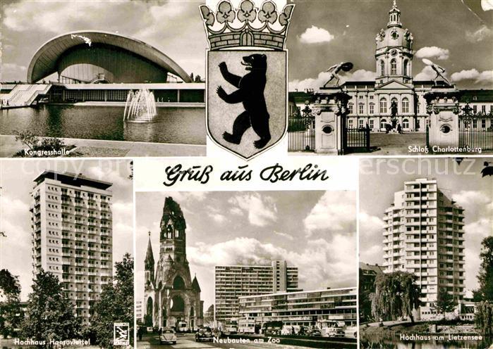 BERLIN  CITY Kongresshalle Schloss Charlottenburg Neubauten am Zoo