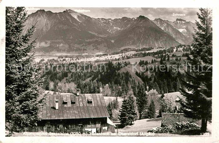 Oberstdorf Alpengasthof Sesselalpe Tiefenbach