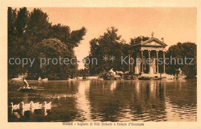 Roma Rom Villa Umberto Tempel Esculaplo