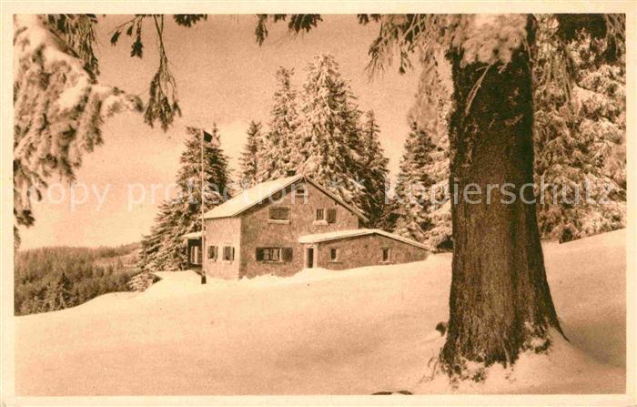 Elsass Alsace Chalet Refuge Schupferen Ski Club Munster Winter