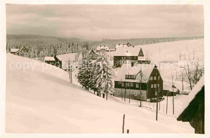 Annaberg-Buchholz Erzgebirge Winterlandschaft Ortsansicht
