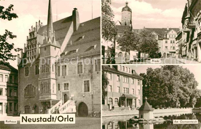 Neustadt Orla Markt Gamsenteich Rathaus