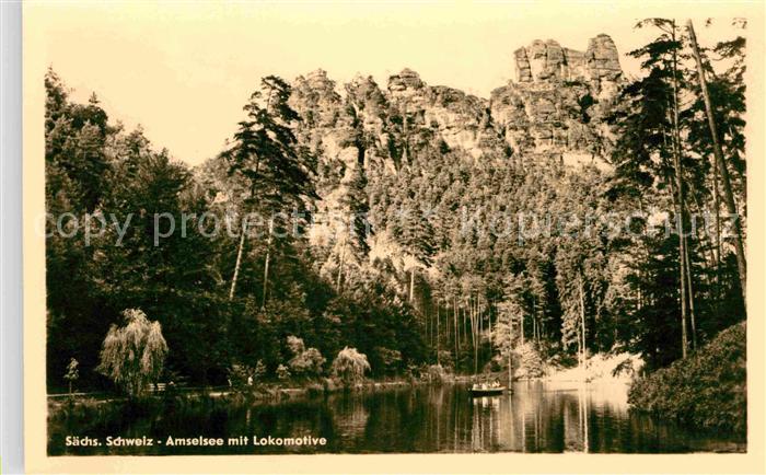 Rathen Saechsische Schweiz Amselsee Lokomotive