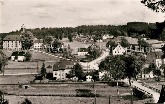 Rautenkranz Vogtland Kirche Ortsansicht