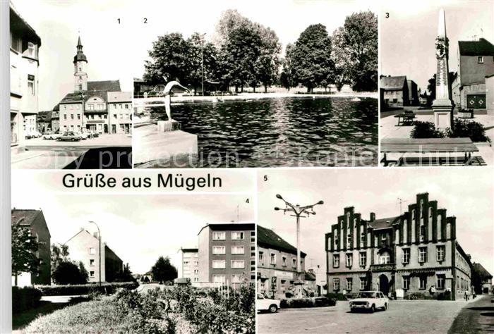 Muegeln Oschatz Karl Marx Platz Freibad Postsaeule Neue Strasse