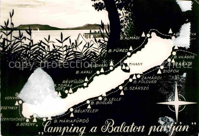 Balaton Plattensee Campingkarte